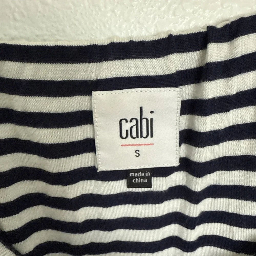 CAbi 5105 Boat Striped Maxi dress, blue/white‎ Sz Small, nautical, coastal